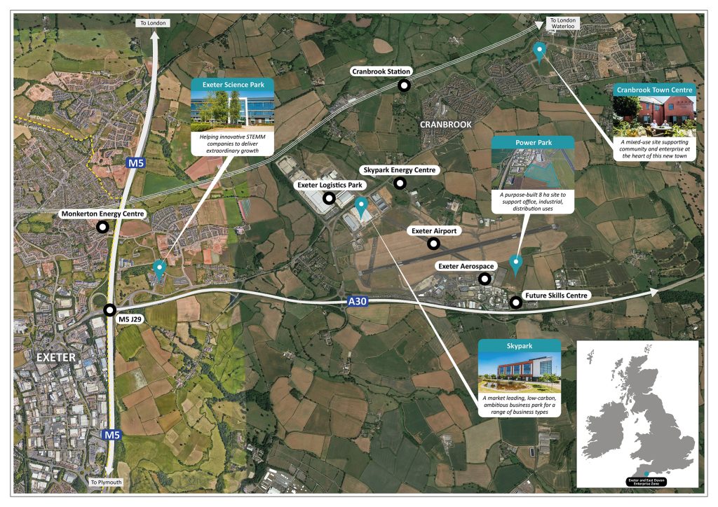 Exeter and East Devon Enterprise Zone location